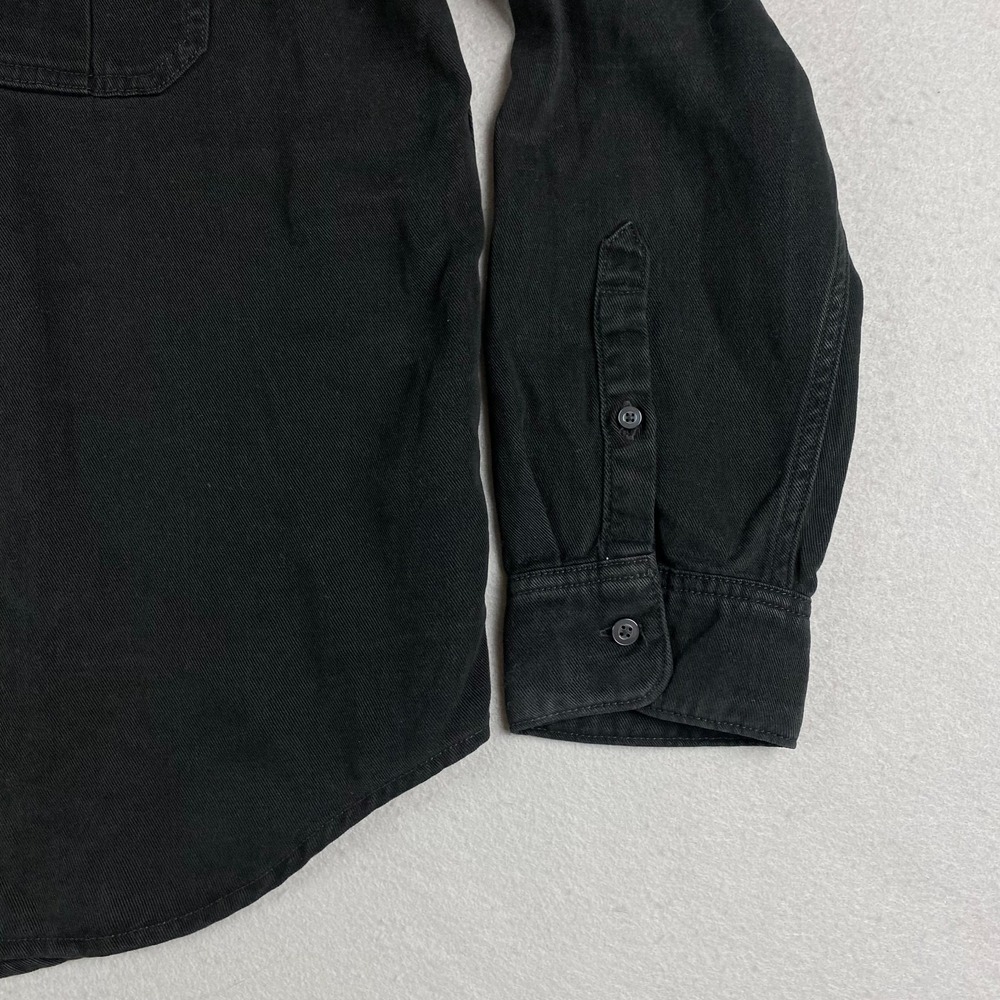 Everlane Mens L black Utility Overshirt Button Front Dual Pocket Long Sleeve - Picture 4 of 14